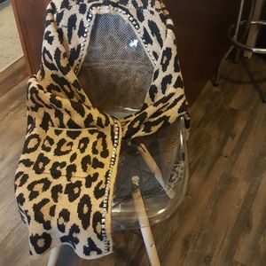 joe's jeans leopard cardigan